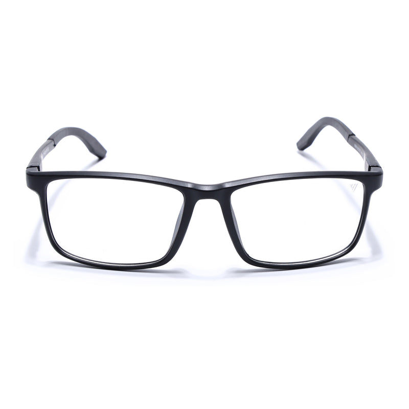 Voyage Active Black Square Eyeglasses for Men & Women (6688MG5665-C1)