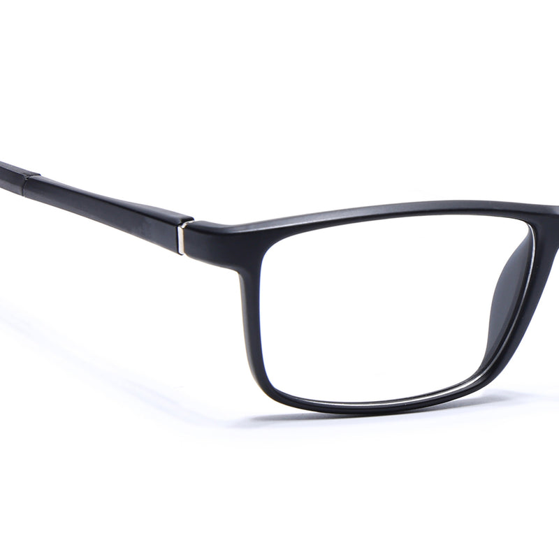 Voyage Active Black Square Eyeglasses for Men & Women (6688MG5665-C1)