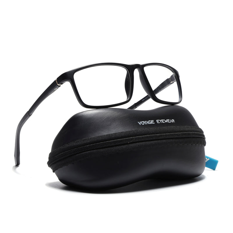 Voyage Active Black Square Eyeglasses for Men & Women (6688MG5665-C1)