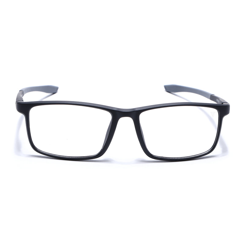 Voyage Active Black Square Eyeglasses for Men & Women (6688MG5666-C2)