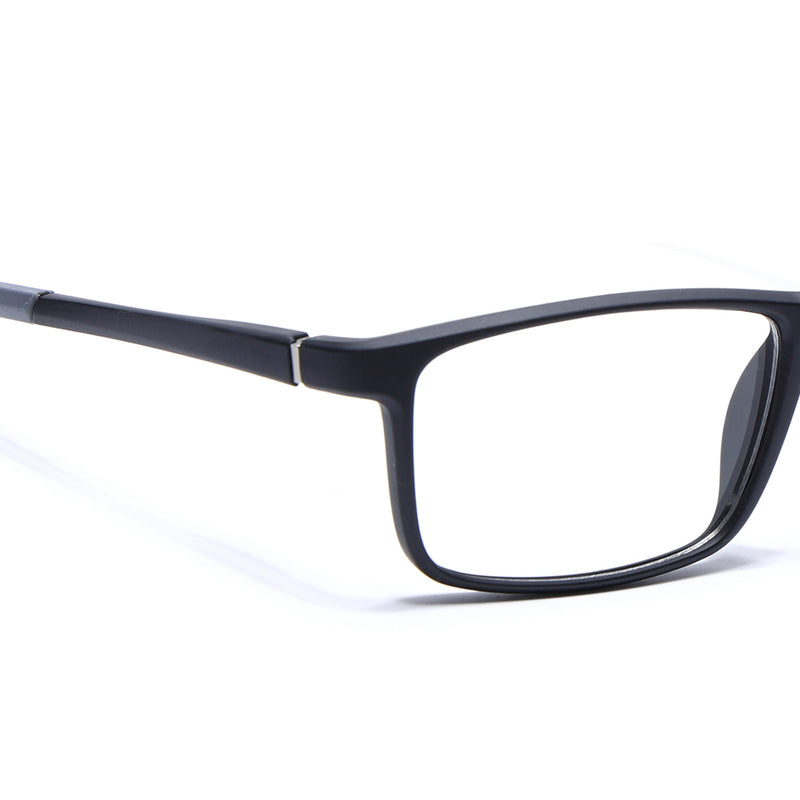 Voyage Active Black Square Eyeglasses for Men & Women (6688MG5666-C2)