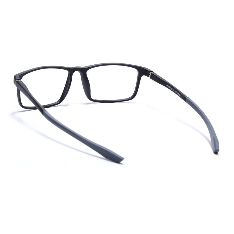 Voyage Active Black Square Eyeglasses for Men & Women (6688MG5666-C2)