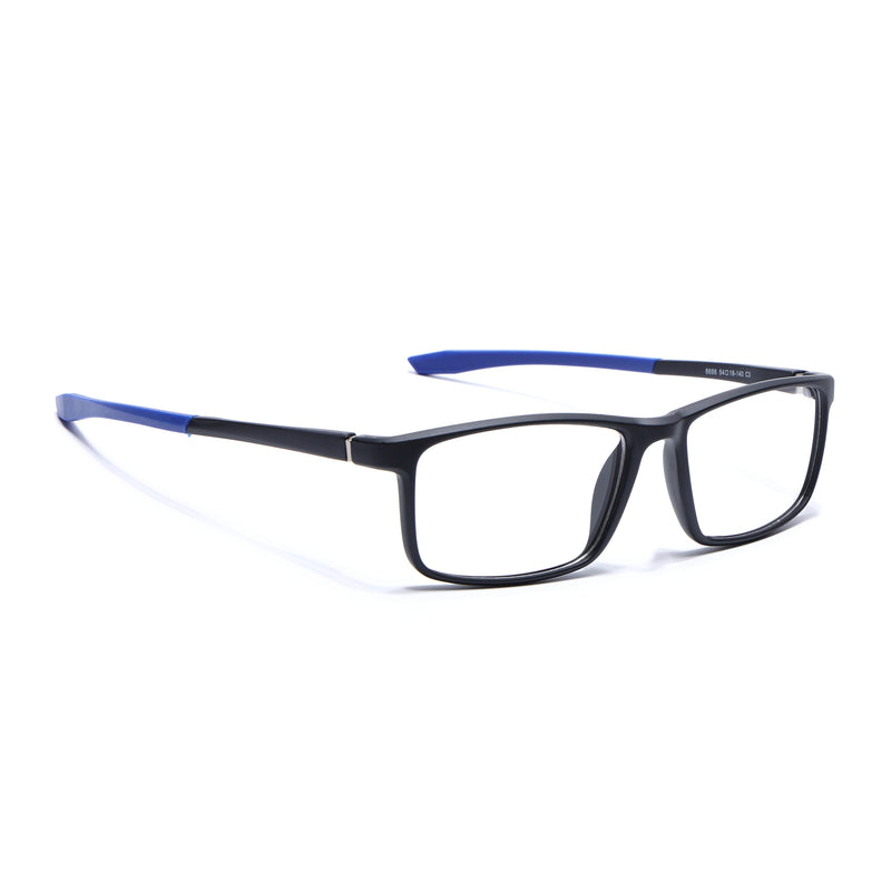 Voyage Active Black Square Eyeglasses for Men & Women (6688MG5667-C3)