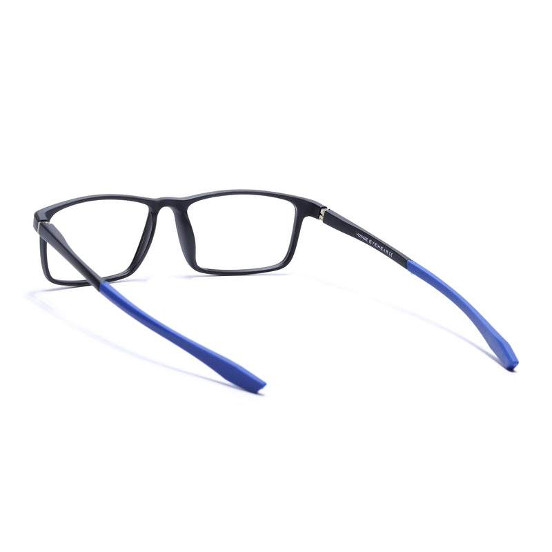 Voyage Active Black Square Eyeglasses for Men & Women (6688MG5667-C3)