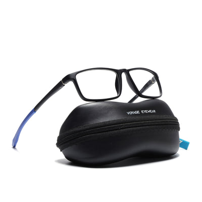 Voyage Active Black Square Eyeglasses for Men & Women (6688MG5667-C3)