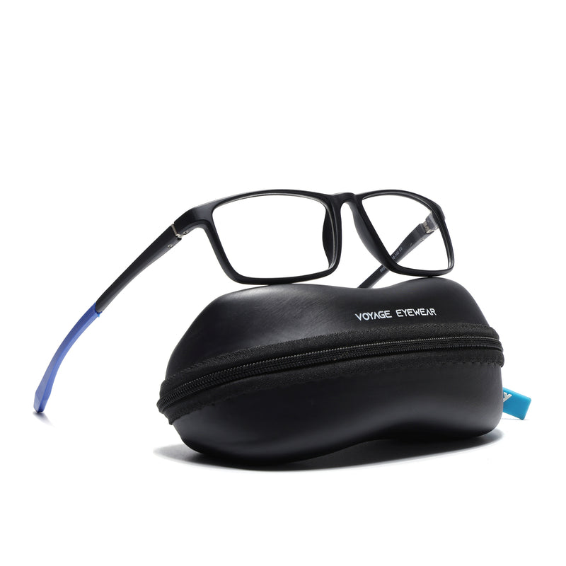 Voyage Active Black Square Eyeglasses for Men & Women (6688MG5667-C3)