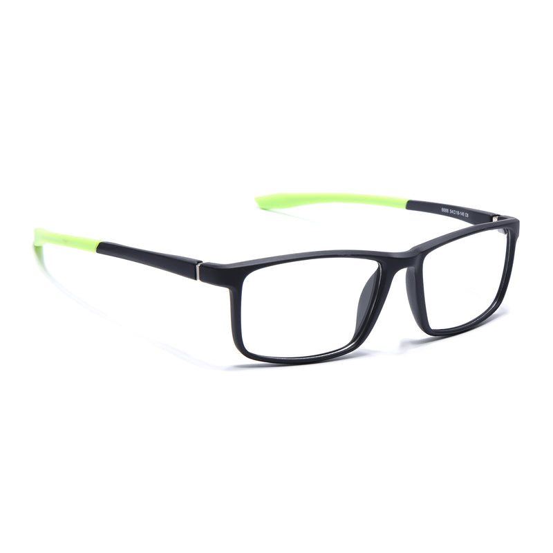 Voyage Active Black Square Eyeglasses for Men & Women (6688MG5668-C4)