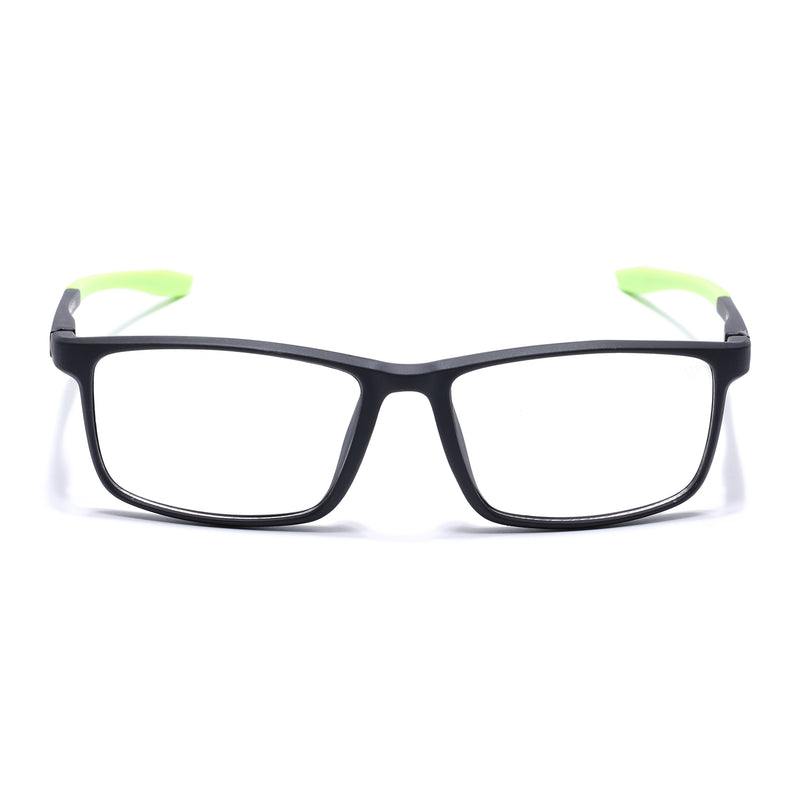 Voyage Active Black Square Eyeglasses for Men & Women (6688MG5668-C4)