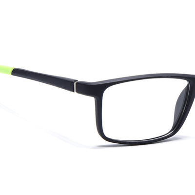 Voyage Active Black Square Eyeglasses for Men & Women (6688MG5668-C4)