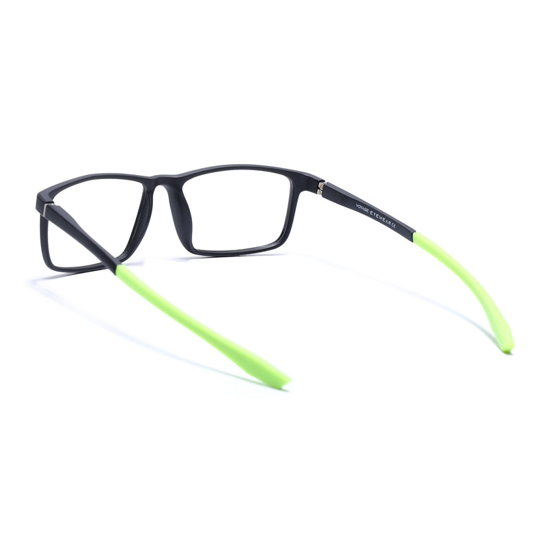 Voyage Active Black Square Eyeglasses for Men & Women (6688MG5668-C4)
