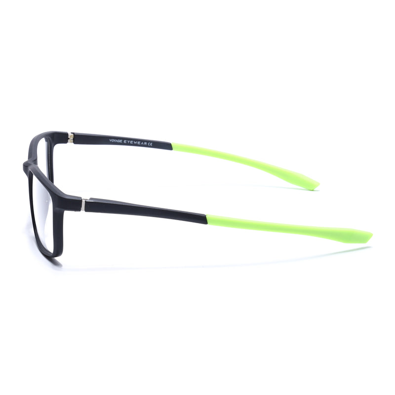 Voyage Active Black Square Eyeglasses for Men & Women (6688MG5668-C4)