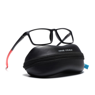 Voyage Active Black Square Eyeglasses for Men & Women (6688MG5669-C5)