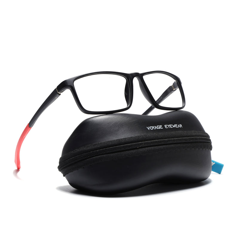 Voyage Active Black Square Eyeglasses for Men & Women (6688MG5669-C5)