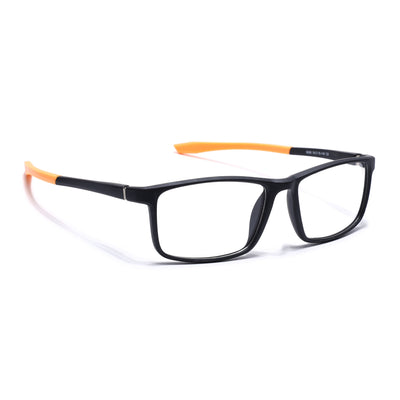Voyage Active Black Square Eyeglasses for Men & Women (6688MG5670-C6)
