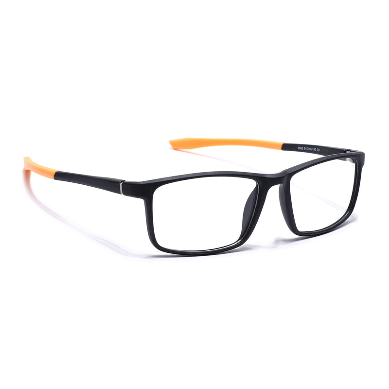 Voyage Active Black Square Eyeglasses for Men & Women (6688MG5670-C6)