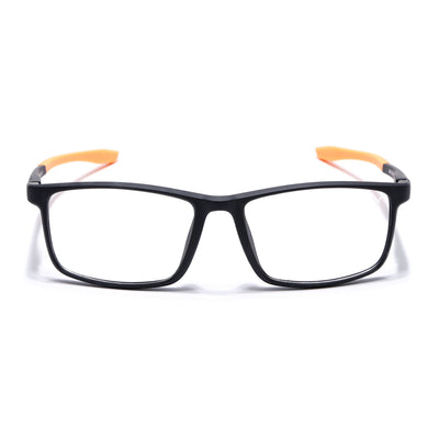 Voyage Active Black Square Eyeglasses for Men & Women (6688MG5670-C6)