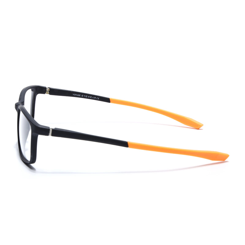Voyage Active Black Square Eyeglasses for Men & Women (6688MG5670-C6)
