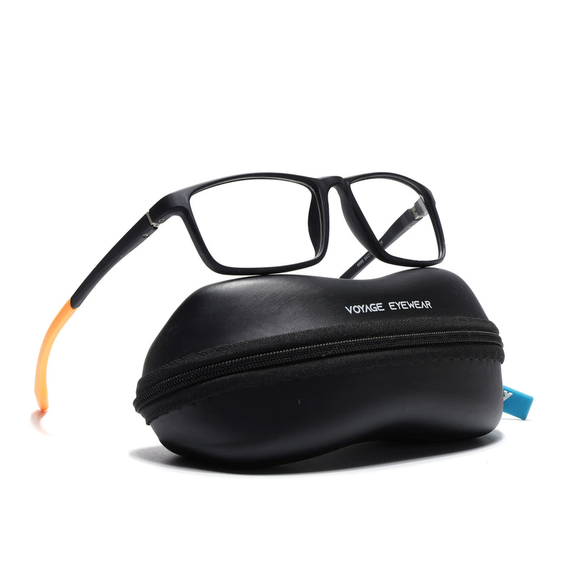 Voyage Active Black Square Eyeglasses for Men & Women (6688MG5670-C6)