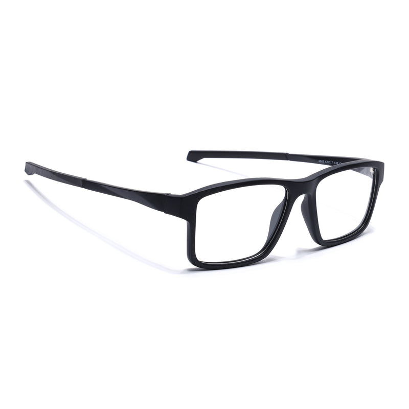 Voyage Active Black Square Eyeglasses for Men & Women (6689MG5671-C1)