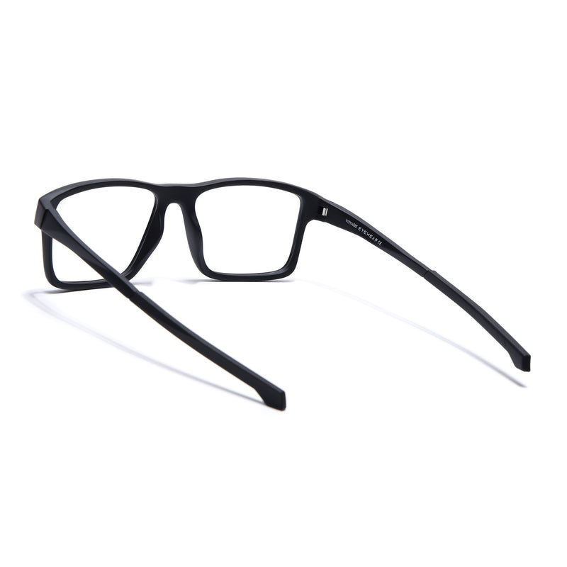 Voyage Active Black Square Eyeglasses for Men & Women (6689MG5671-C1)