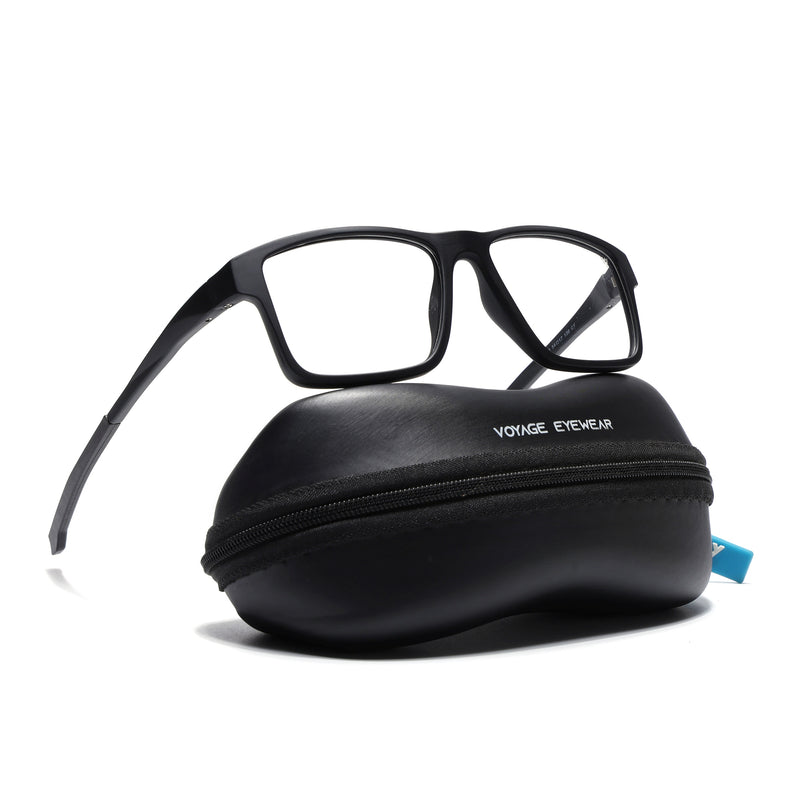 Voyage Active Black Square Eyeglasses for Men & Women (6689MG5671-C1)