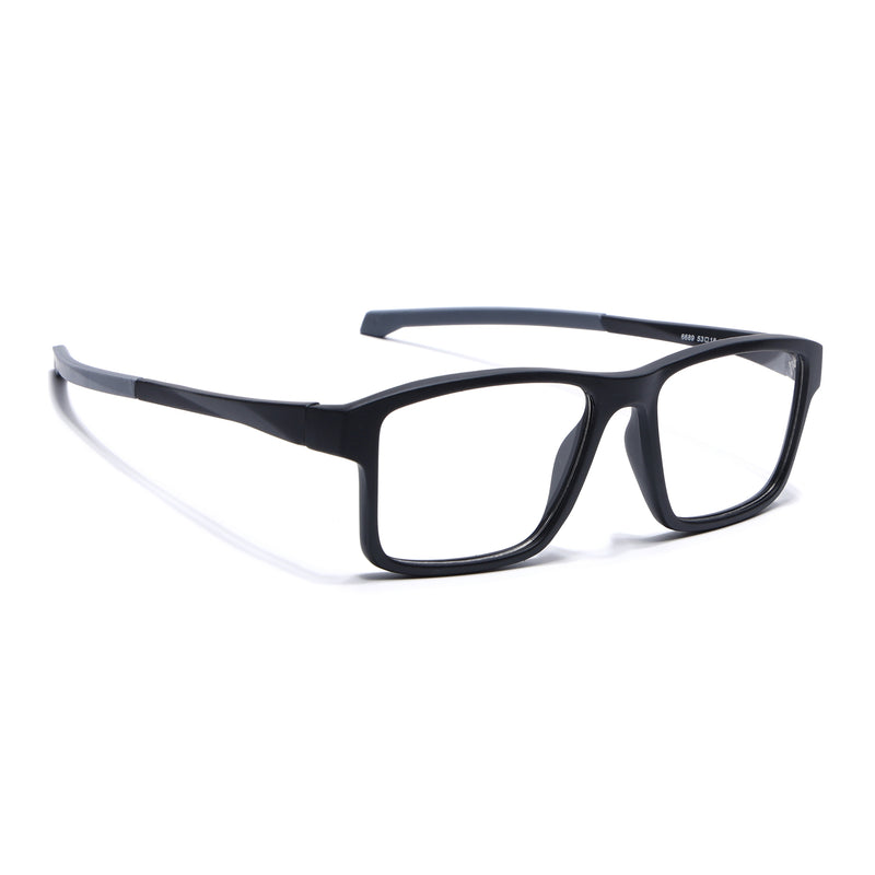 Voyage Active Black Square Eyeglasses for Men & Women (6689MG5672-C2)
