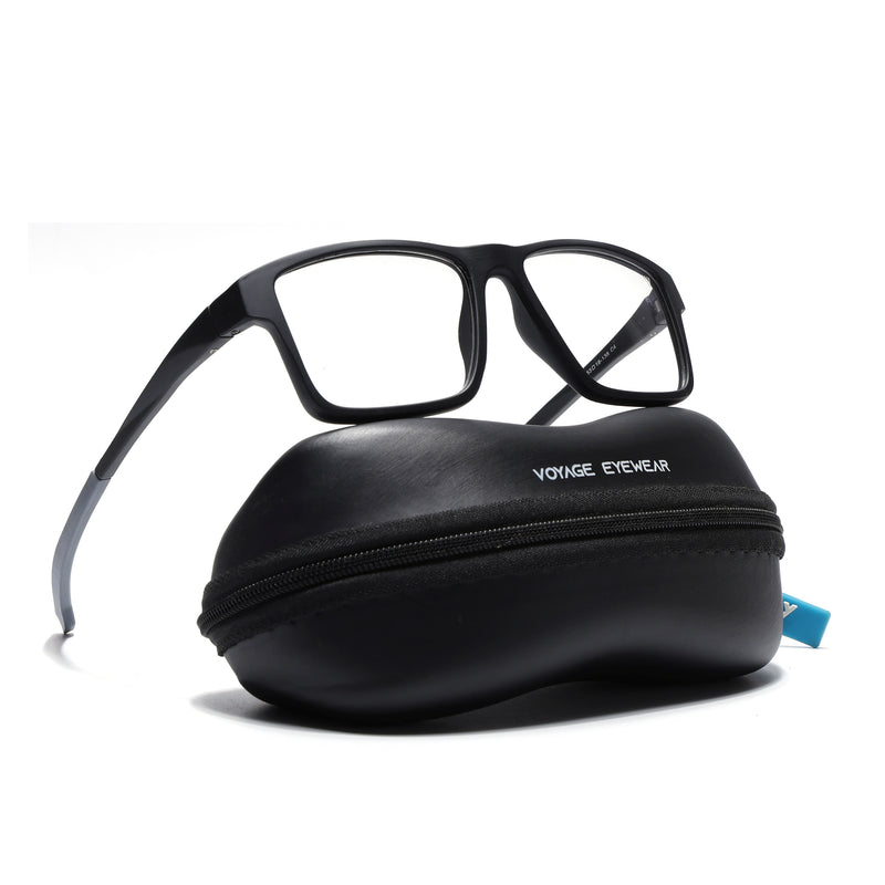 Voyage Active Black Square Eyeglasses for Men & Women (6689MG5672-C2)