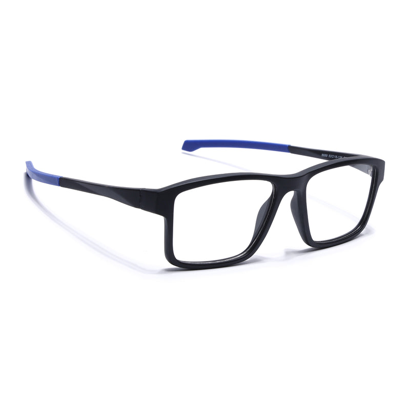 Voyage Active Black Square Eyeglasses for Men & Women (6689MG5673-C3)