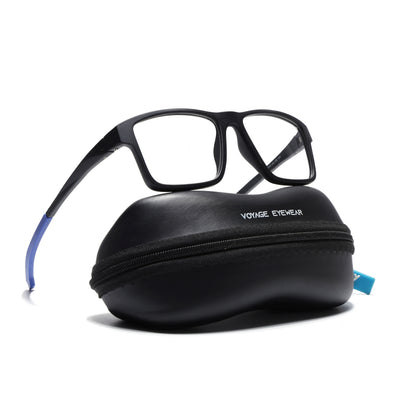 Voyage Active Black Square Eyeglasses for Men & Women (6689MG5673-C3)