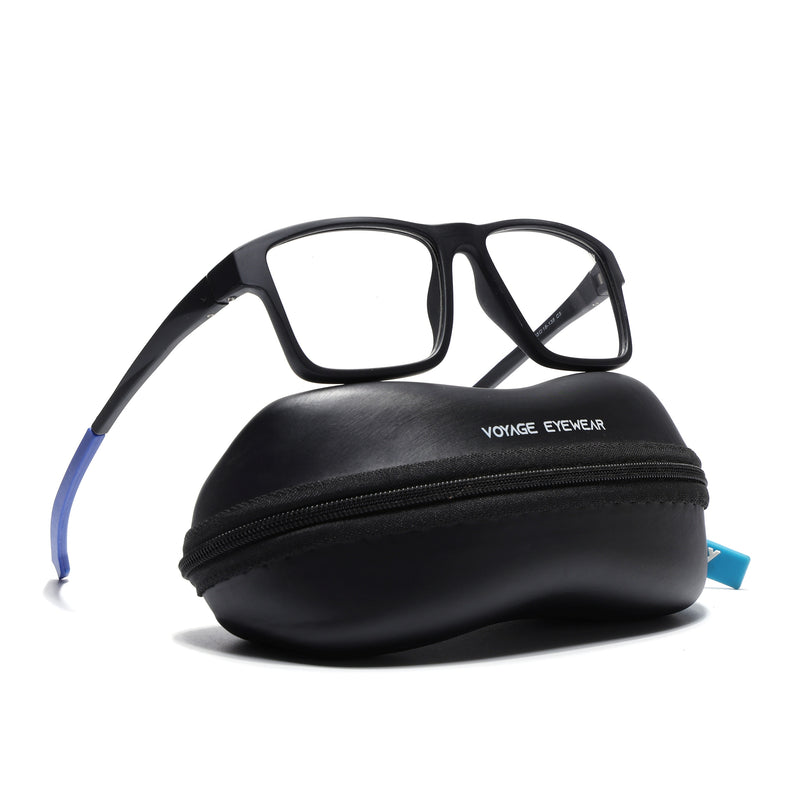Voyage Active Black Square Eyeglasses for Men & Women (6689MG5673-C3)