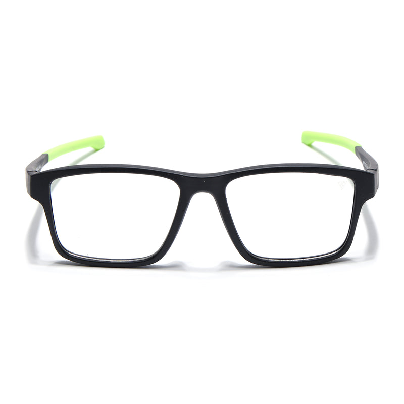 Voyage Active Black Square Eyeglasses for Men & Women (6689MG5674-C4)