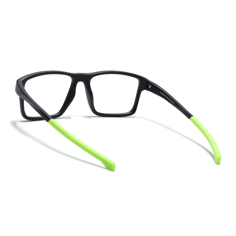 Voyage Active Black Square Eyeglasses for Men & Women (6689MG5674-C4)