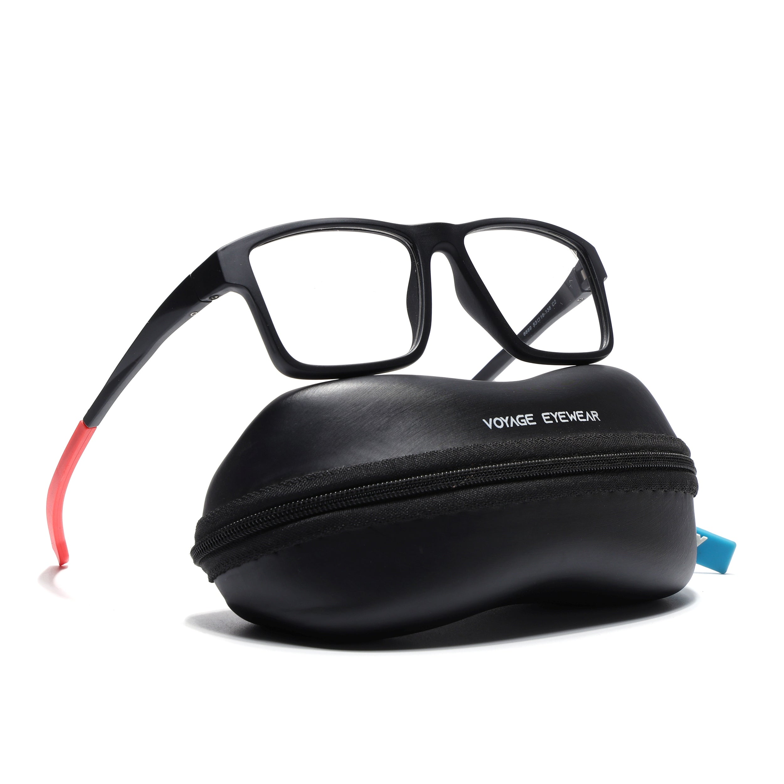 Voyage Active Black Square Eyeglasses for Men & Women (6689MG5675-C5)