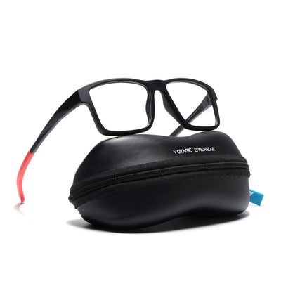 Voyage Active Black Square Eyeglasses for Men & Women (6689MG5675-C5)