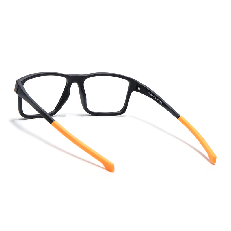 Voyage Active Black Square Eyeglasses for Men & Women (6689MG5676-C6)