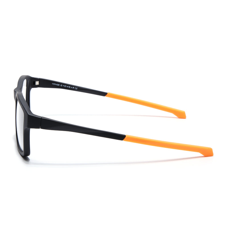 Voyage Active Black Square Eyeglasses for Men & Women (6689MG5676-C6)