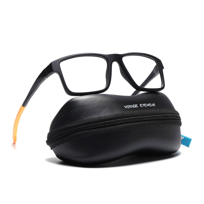 Voyage Active Black Square Eyeglasses for Men & Women (6689MG5676-C6)