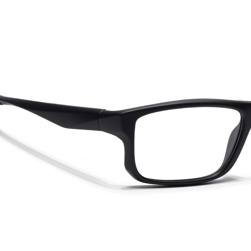 Voyage Active Black Rectangle Eyeglasses for Men & Women (6690MG5677-C1)