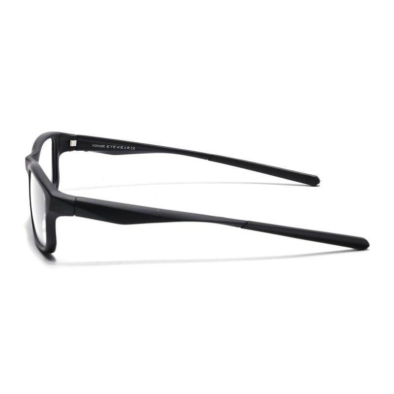Voyage Active Black Rectangle Eyeglasses for Men & Women (6690MG5677-C1)