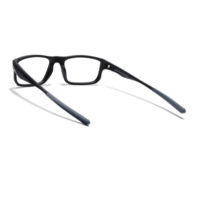 Voyage Active Black Rectangle Eyeglasses for Men & Women (6690MG5678-C2)