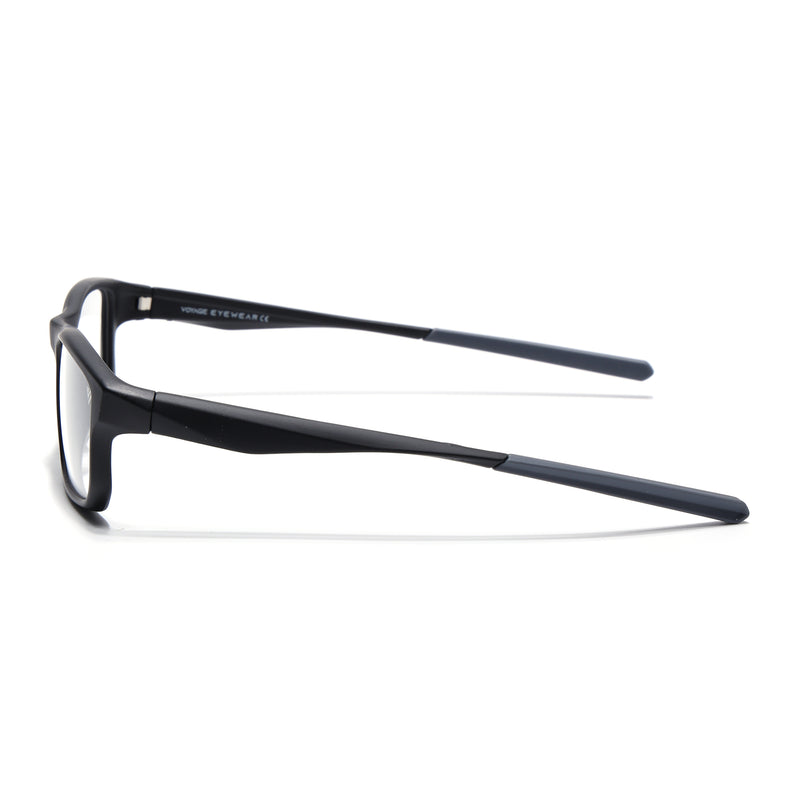 Voyage Active Black Rectangle Eyeglasses for Men & Women (6690MG5678-C2)