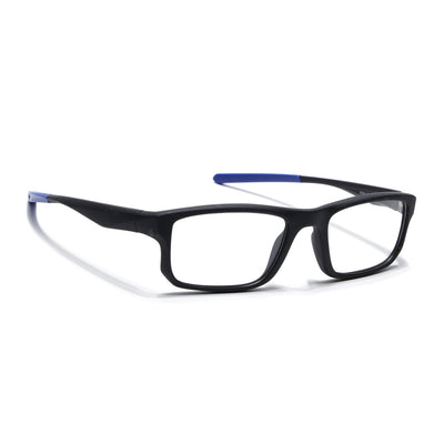 Voyage Active Black Rectangle Eyeglasses for Men & Women (6690MG5679-C3)