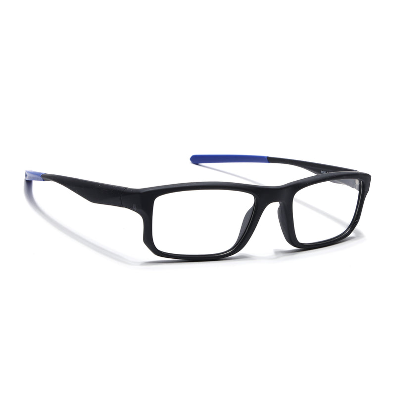 Voyage Active Black Rectangle Eyeglasses for Men & Women (6690MG5679-C3)