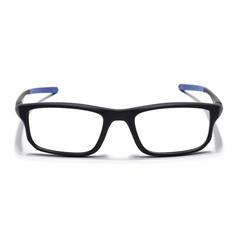 Voyage Active Black Rectangle Eyeglasses for Men & Women (6690MG5679-C3)