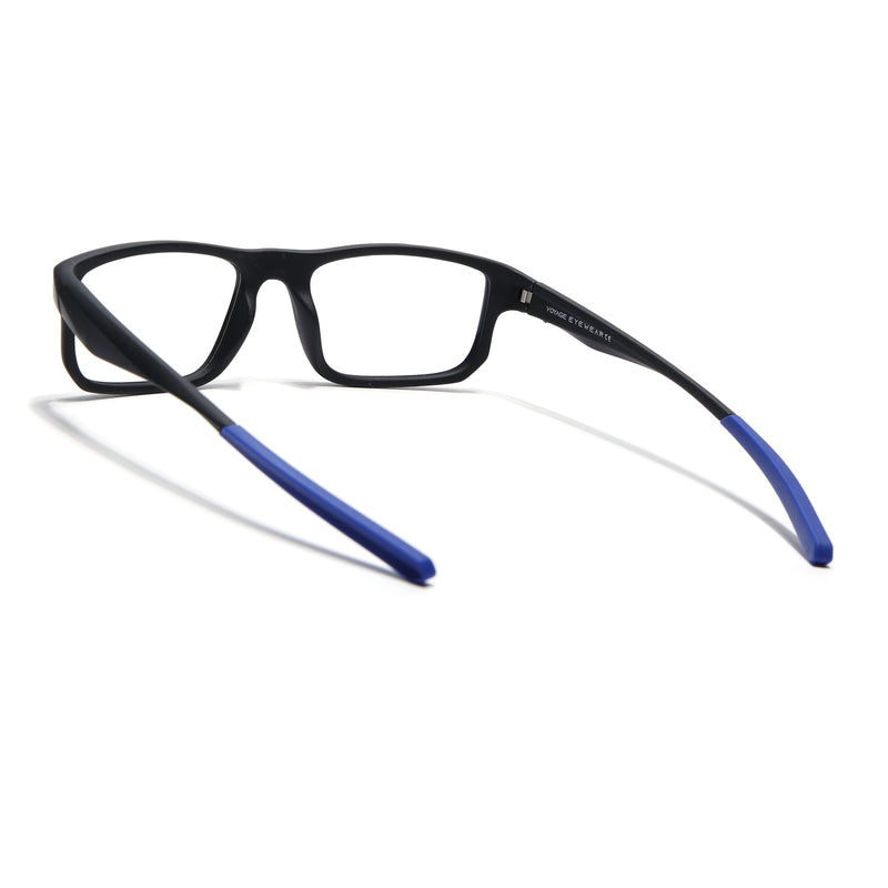 Voyage Active Black Rectangle Eyeglasses for Men & Women (6690MG5679-C3)