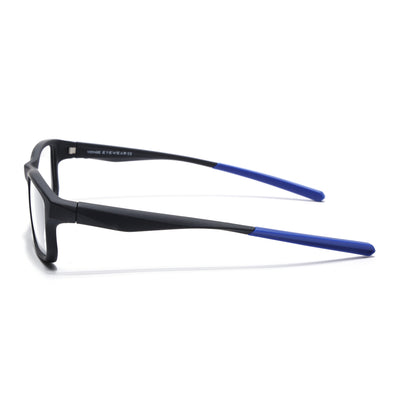 Voyage Active Black Rectangle Eyeglasses for Men & Women (6690MG5679-C3)