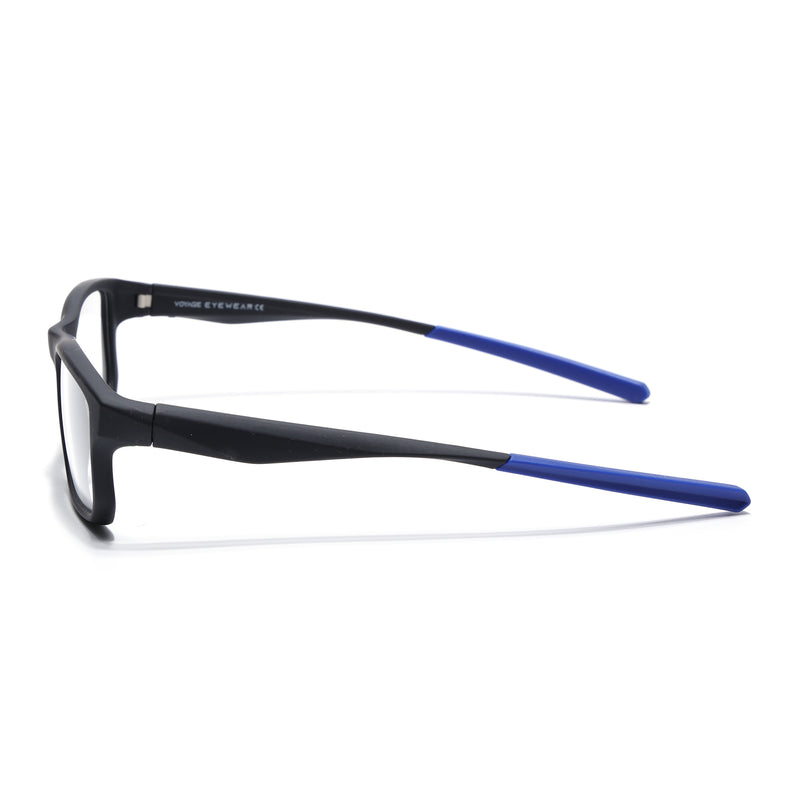 Voyage Active Black Rectangle Eyeglasses for Men & Women (6690MG5679-C3)