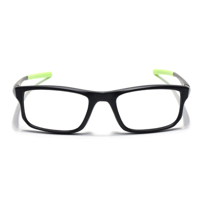 Voyage Active Black Rectangle Eyeglasses for Men & Women (6690MG5680-C4)