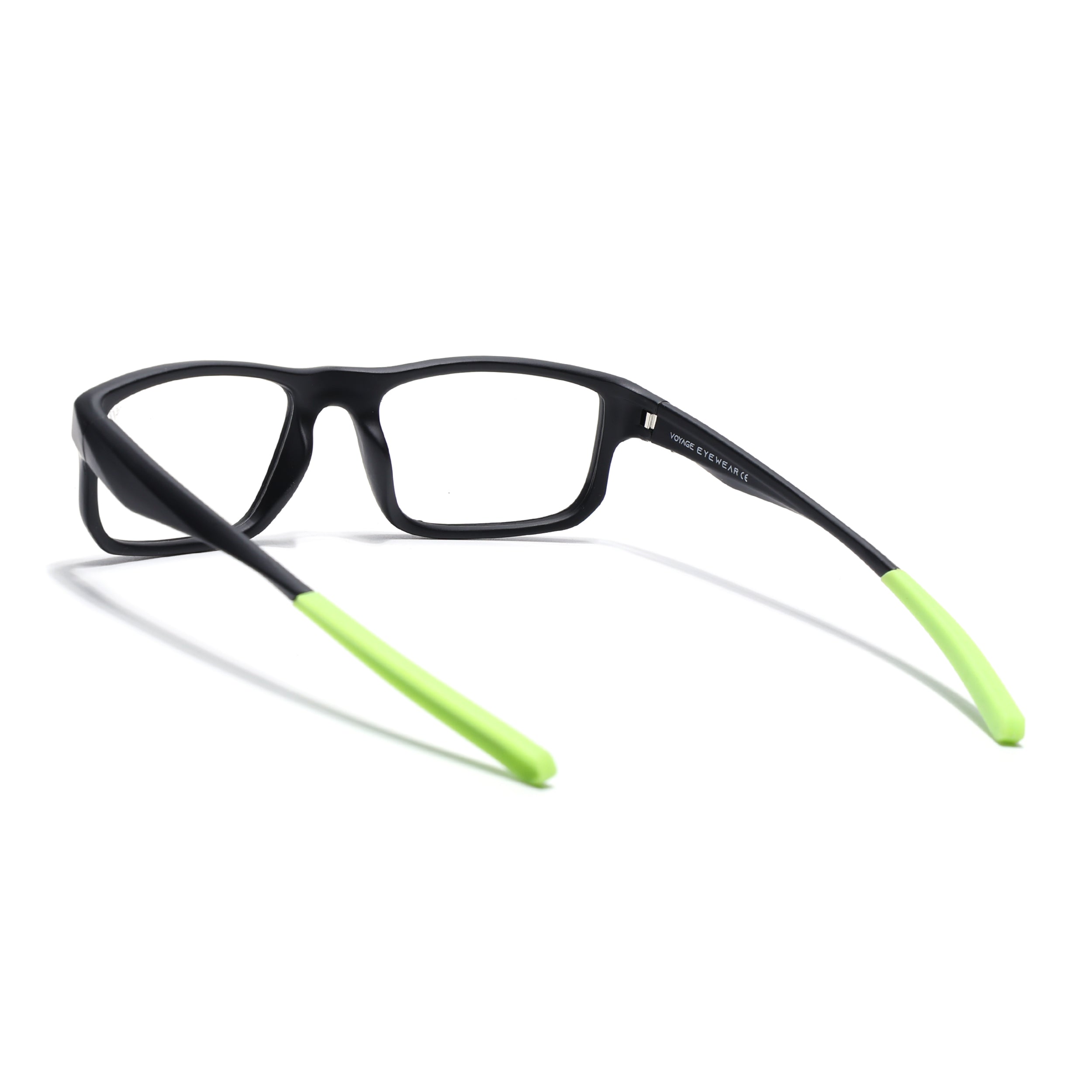 Voyage Active Black Rectangle Eyeglasses for Men & Women (6690MG5680-C4)