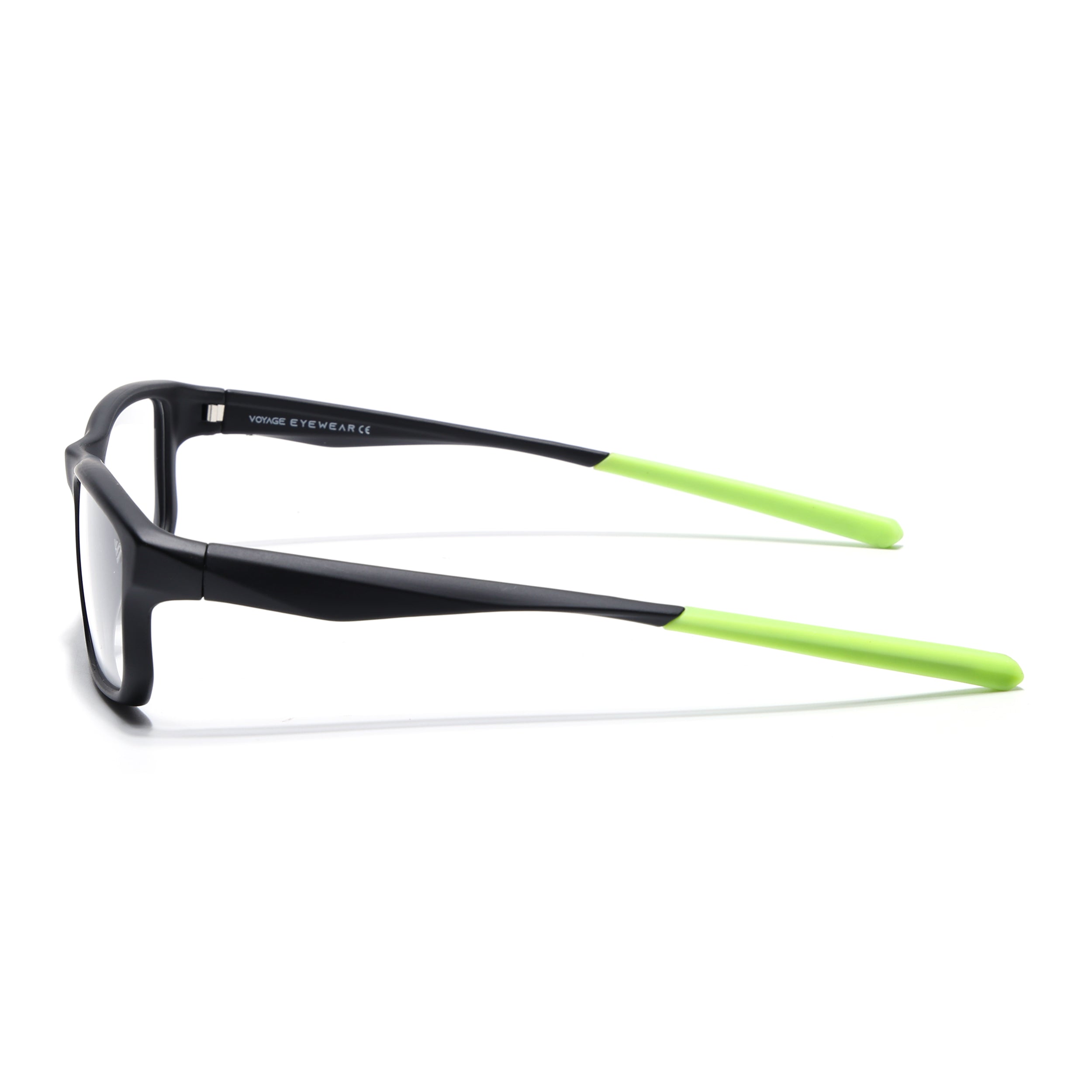 Voyage Active Black Rectangle Eyeglasses for Men & Women (6690MG5680-C4)